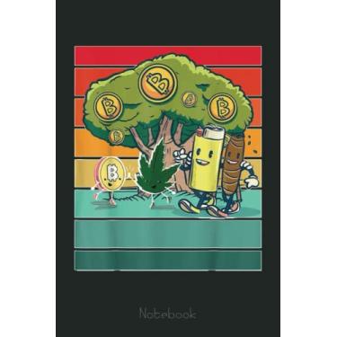 Imagem de Bitcoin & Weed Crypto BTC To The Moon 420 THC Notebook: Transaction Log Ledger, Air Drop Tracker, Passwords Book for New and Experienced Traders 6x9 110 Page Gift Journal