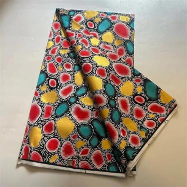 Imagem de Tecido cera dourada africana algodão material rapper Batik Ankara original de alta qualidade novo material pagne manutenção para costura (como imagem-05)