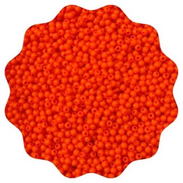 Imagem de 100g Miçanga Pérola 4mm Abs ou Leitosa Aprox 3800un Missanga Artesanato (Leitosa - Laranja)