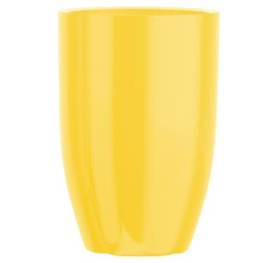 Imagem de Vaso De Planta Fibra De Vidro 75cm Grande Boca Larga Decorativo (Amarelo)