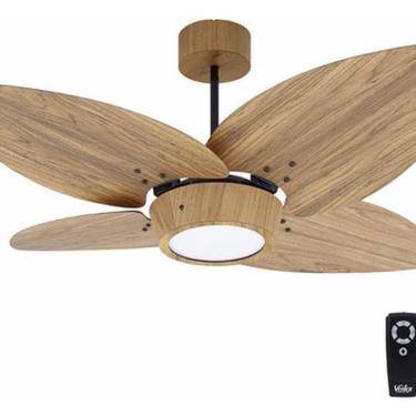 Imagem de Ventilador Teto Controle Remoto Madeira Mogno 122cm 127v