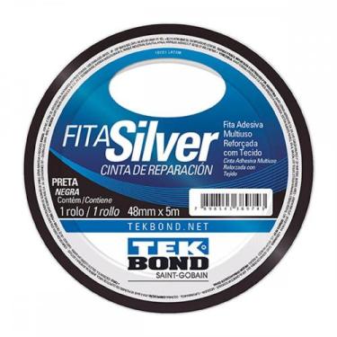 Imagem de Fita Silver Tape Tekbond Preta 48Mmx05Mt, Preto