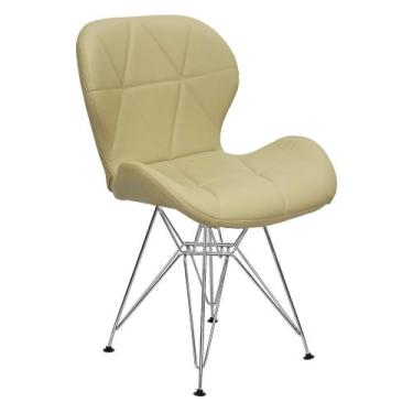 Imagem de Cadeira Charles Eames Slim Eiffel Base Metal Cromado - Lianto Decor, B