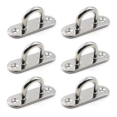 Imagem de Gancho para montagem na parede do teto, âncora resistente, 5 mm, 3/40.6 cm, aço inoxidável 304, ótimo para balanços de ioga, redes, equipamento de barco, ferragens de deck marítimo/tiras de