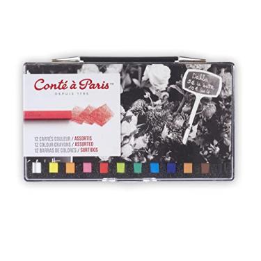 Imagem de Conte a Paris Pastel Seco Carre 12 Cores Básicas, 12 Cores