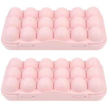 Imagem de 2 Unidades Caixa De Armazenamento De Ovos Bancada Bandeja De 18 Ovos Dezoito Caixas De Ovos Organizador De Geladeira Recipiente De Armazenamento De Ovos Pp Ovos De Pato Cão