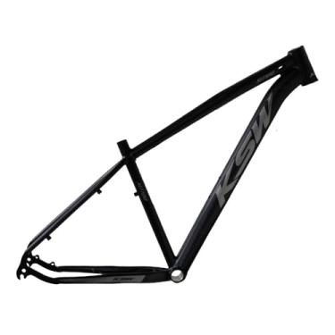 Imagem de Quadro de Bicicleta KSW XLT 100 e 200 em Aluminio 6061 Bicicleta Mountain Bike Aro 29 Cabos Internos (Preto/Prata, 17)