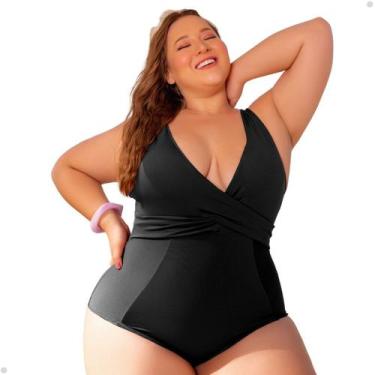 Imagem de Maio Modelador com Bojo Decote Transpassado Alça Larga - PAWLUK, Preto