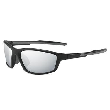 Imagem de BrillayView Óculos de sol esportivos polarizados Wrap Around (bom custo-benefício!) Óculos de sol leves e resistentes à proteção UV400 para homens, mulheres, esqui, construção, ciclismo, condução,