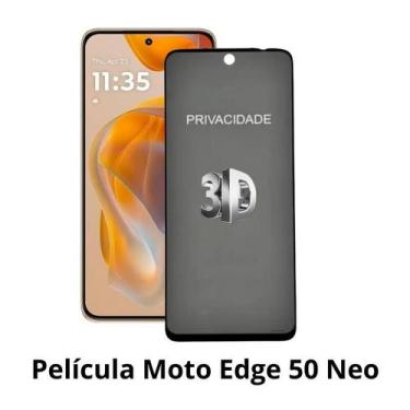 Imagem de Película 3D Privacidade de Vidro para Motorola Moto Edge 50 Neo - LXL