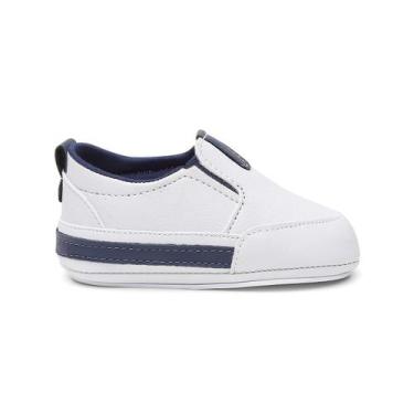 Imagem de Sapatinho Tênis Para Bebê Branco e Azul: Tênis Branco e Azul - Estilo 