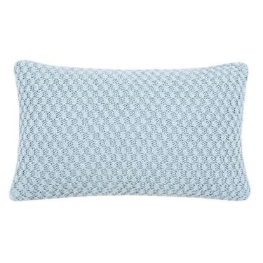 Imagem de Almofada Tricot Zoe Buddemeyer 30x50cm Azul, Azul, 30x50cm