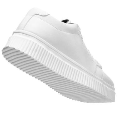 Imagem de Tenis Feminino Branco Sola Plataforma Alta. - Fierre, Branco, 38, Femi