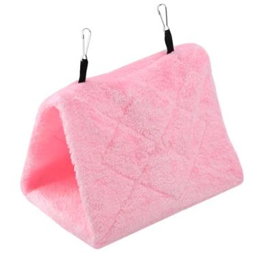 Imagem de Gaiola de Rede de Pelúcia Macia, Tenda de Pássaro, Papagaio, Cama Quente de Inverno, Brinquedo para Animais de Estimação, Rosa, Azul, Cinza, S M para Periquitos, Lovebird, (S)