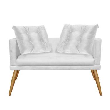 Imagem de Namoradeira Sofá Recamier Lucia Confort Com Almofada Sala Recepção Esc