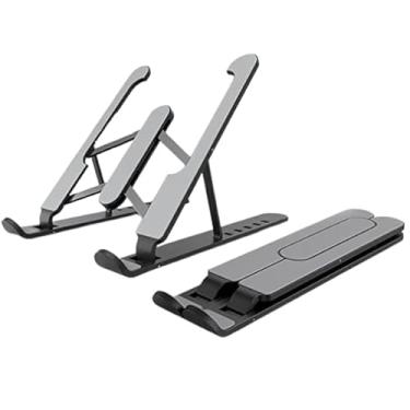 Imagem de Suporte Notebook Ajustável Base Tablet Netbook Ergonômico Dobrável Regulável Leve Apoio Universal (PLÁSTICO)