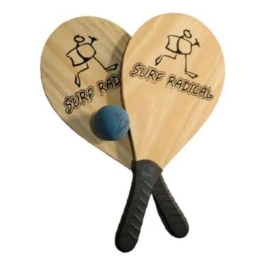 Imagem de Kit Frescobol Com 2 Raquetes + Bola e Bag P/ transporte - Surf Radical