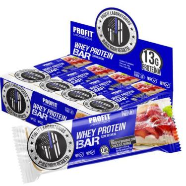 Imagem de Display C/ 12 Un Whey Protein Bar Barras Proteicas Profit - Profit Lab