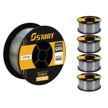 Imagem de Jogo 05 Arame De Solda Revestido Mig Uso Sem Gás 0.8mm 500g - GALZER