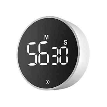 Imagem de Cronômetro digital LED para cozinha, chuveiro, estudo, cronômetro, despertador, contagem regressiva eletrônica magnética (como mostrado)