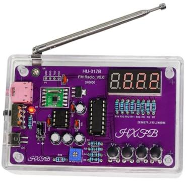 Imagem de Kit de prática de rádio FM com tela de LED, amplificador de áudio, soquete 16P, PCB, antena
