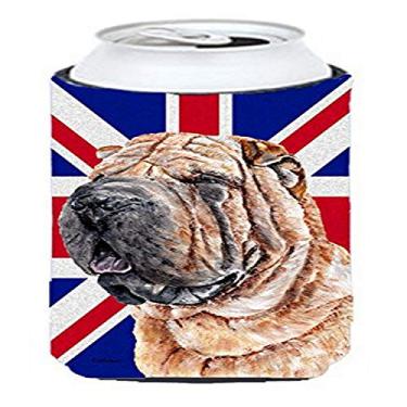 Imagem de Shar Pei with English Union Jack British Flag Tall Boy Beverage Insulator Hugger SC9892TBC