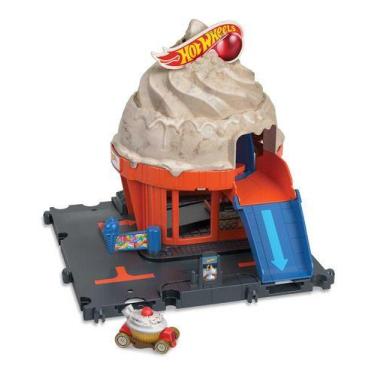 Imagem de Pista Hot Wheels City Sorveteria Na Cidade Mattel Com Carro, Colorido,