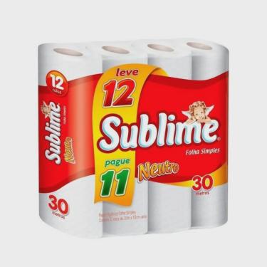Imagem de Papel Higiênico Sublime 30 Metros 12 Unidades