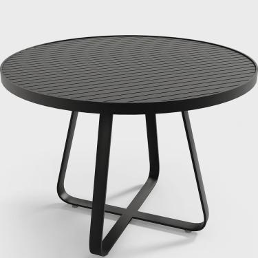 Imagem de Mesa Decorativa Área Externa Espaço Gourmet 120cm Estrutura Em Alumínio Wine D04 Preto - Lyam Decor