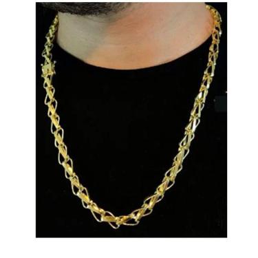 Imagem de Cordão Balao 9mm Corrente De Moeda Antiga Banhada A Ouro