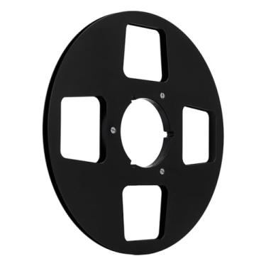 Imagem de Carretel de Abertura de Liga de Alumínio Com 4 Furos, Carretel de Captação de Som 1/4 10.5 Unidades, Carretel de Fita Vazio para Carretel para Carretel Reprodutor de Fita (Preto)