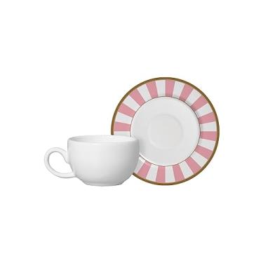 Imagem de Conjunto Alleanza de 6 Xicaras Café c/pires Stripe Rosa