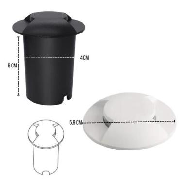 Imagem de 4 Balizador 1W Embutir 2 Fachos De Luz Angular Branco Quente - CBC