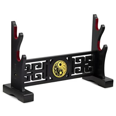 Imagem de Ekkhysis Suporte Para Espada Taichi, Gancho Acolchoado, Katana, Exibição De Sabre Luz, Samurai, Lâmina Cosplay, Tanjirou, Demon Slayer, Genshin Impact, Supor