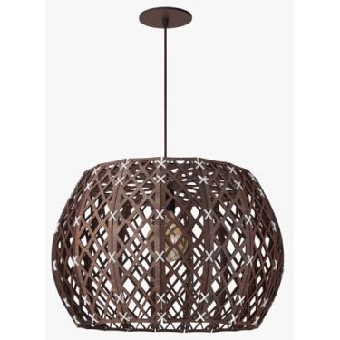 Imagem de Lustre Pendente Madeira Artesanal Balli