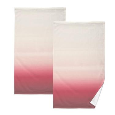 Imagem de Blush Horizon Shift-31 Toalhas de banho de algodão 2 peças, toalhas de mão pequenas, toalhas de banho absorventes, toalhas de banho de secagem rápida, toalhas decorativas para banheiro, cozinha