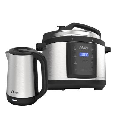 Imagem de Kit Oster Panela de Pressão Elétrica OPAN920 e Chaleira Elétrica OCEL840 - Inox