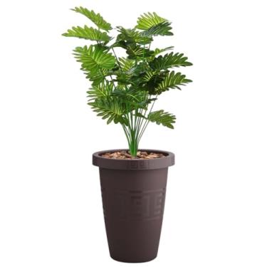 Imagem de Planta Artificial Decoração Com Vaso De Planta Enfeites Para Sala (Cor Do Vaso: Marrom)