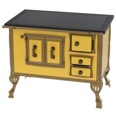 Imagem de Fogao a Lenha Venax GII n 2 Colonial Premium Amarelo, SAIDA ESQUERDA