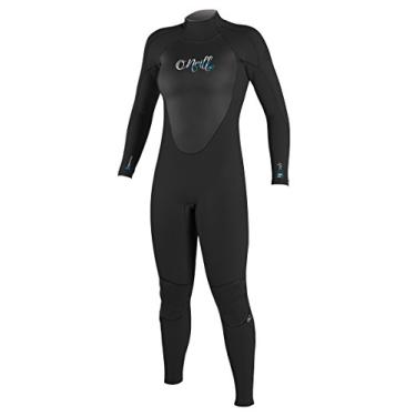 Imagem de Roupa de mergulho feminina O'Neill Epic 4/3 mm com zíper nas costas, preto/preto/preto, 42