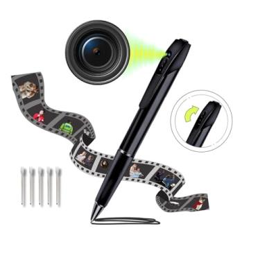 Imagem de icamdoor Caneta escondida para câmera espiã – Câmera oculta Full HD 1080p com gravação em loop e tirar fotos – Câmera pequena escondida para segurança doméstica, aprendizagem, negócios