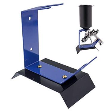 Imagem de Suporte para pistola de pulverização TCP Global Brand Benchtop Gravity Feed, comporta pistola HVLP de pintura automática, mesa ou bancada