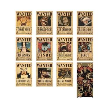 Imagem de Luffy Chapéu De Palha Grupo One Piece Wanted Recompensa Poster Dormitó