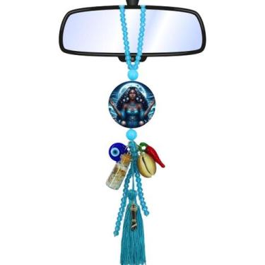 Imagem de Chaveiro Guia Patuá Proteção Orixá Iemanjá Retrovisor Carro - Balaio d
