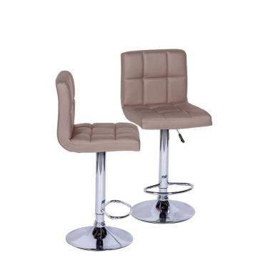 Imagem de kit 2 Banquetas Confort com Base em Aço Caramelo