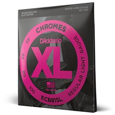 Imagem de Encordoamento Para Baixo 4 Cordas Escala Super Longa .045-.100 Polido D'Addario XL Chromes ECB81SL
