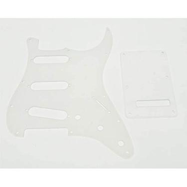 Imagem de Dopro 11 Hole Strat SSS Pickguard ST Placa Traseira Trem Capa para EUA/Mexicano FD Strat Transparente