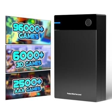 Imagem de Kinhank 12TB Retro Gaming Hard Drive, Retro Game Hard Drive with 96000+ Classic Games,Retro Game Consoles Portable Game Hard Drive Disk Compatible with Win-7/8/10/11
