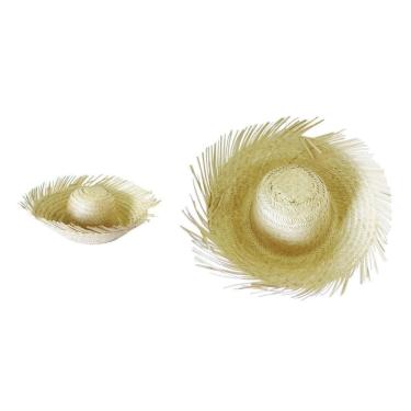 Imagem de Kit 5 Chapéus Desfiado De Palha Festa Junina Caipira Adulto