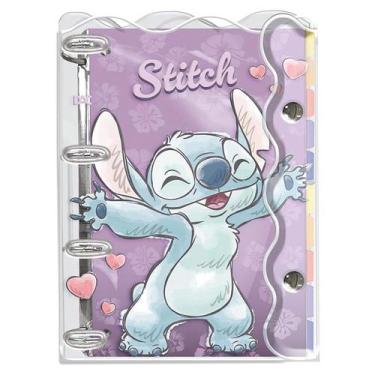 Imagem de Caderno Fichário Argolado Stich PVC Cristal192 Folhas Dac